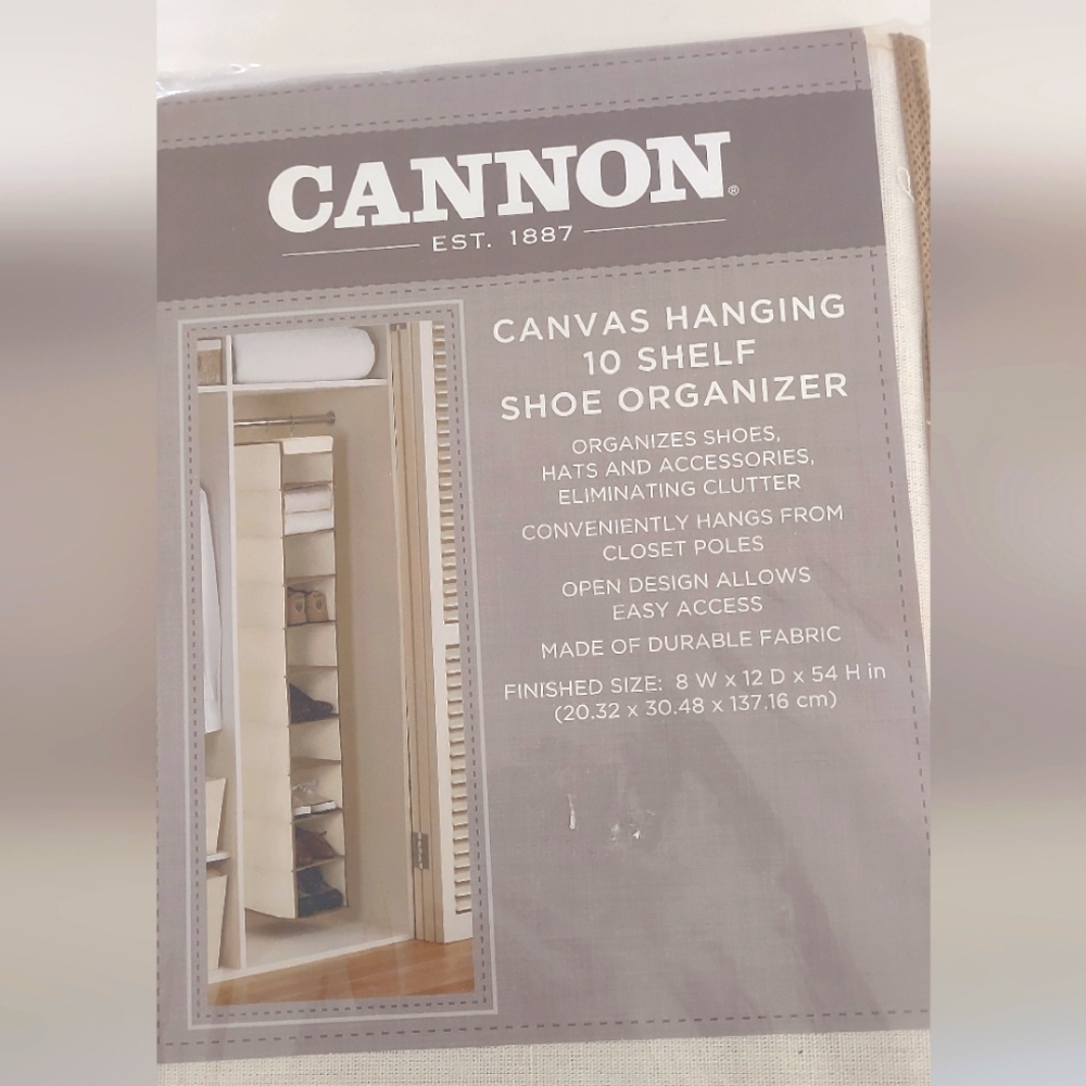 Canon Canvas Hanging Shoe Organizer - Cream